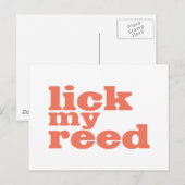 Lick My Reed Postkarte (Vorne/Hinten)