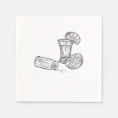 Lick Sip Sind zum Kotzen Tequila Alkohol Party tri Serviette (Vorderseite)