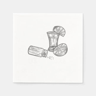 Lick Sip Sind zum Kotzen Tequila Alkohol Party tri Serviette