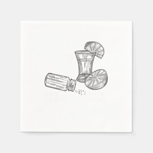 Lick Sip Sind zum Kotzen Tequila Alkohol Party tri Serviette (Vorderseite)