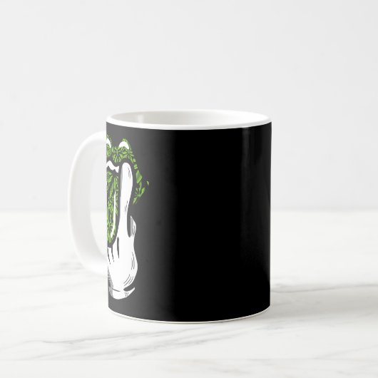 Lick Smoke Weed Pattern Pot Geschenk Kaffeetasse (Vorderseite Links)