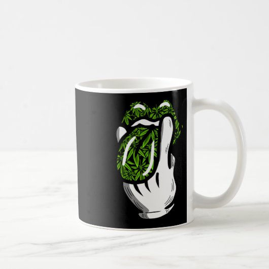 Lick Smoke Weed Pattern Pot Geschenk Kaffeetasse (Rechts)