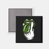 Lick Smoke Weed Pattern Pot Geschenk Magnet (Vorderseite/Rückseite)