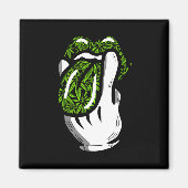 Lick Smoke Weed Pattern Pot Geschenk Magnet (Vorne)