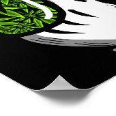 Lick Smoke Weed Pattern Pot Geschenk Poster (Ecke)