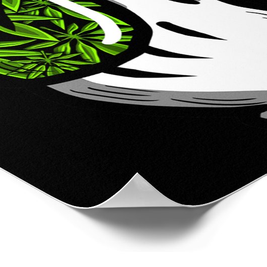 Lick Smoke Weed Pattern Pot Geschenk Poster (Ecke)
