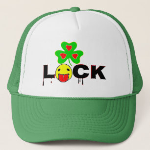 § ☺ Lick the Lucky Irish Kleeblatt Fun Trucker Hat Truckerkappe