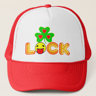 § ☺ Lick the Lucky Irish Kleeblatt Fun Trucker Hat Truckerkappe