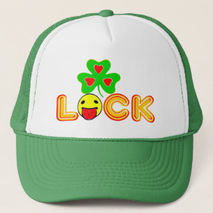 § ☺ Lick the Lucky Irish Kleeblatt Fun Trucker Hat Truckerkappe