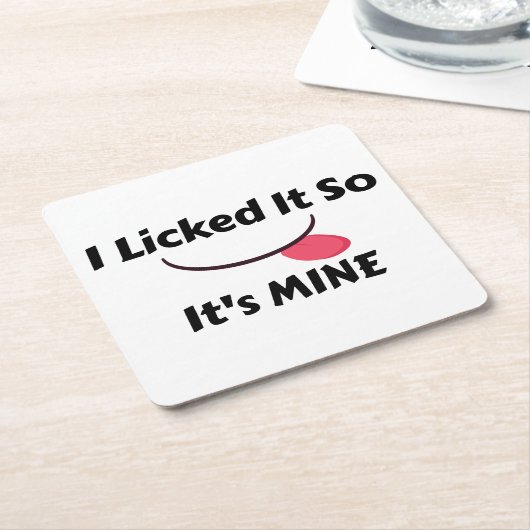 Licked es, es ist MINE Rechteckiger Pappuntersetzer (angewinkelt)