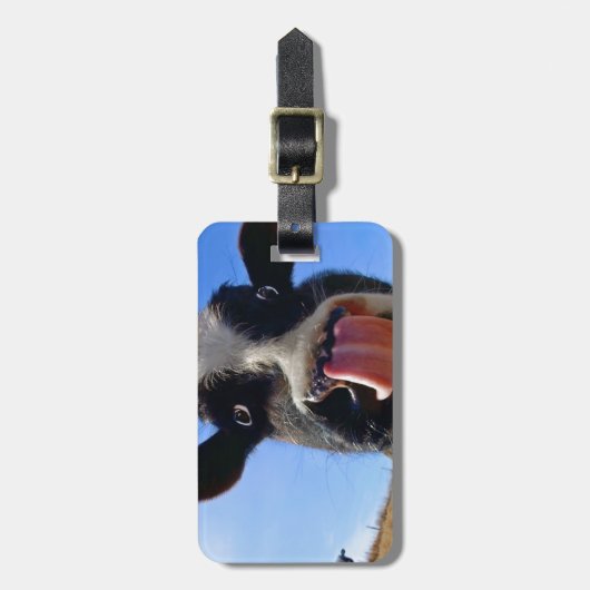 Lickin Kuh Gepäckanhänger (Vorderseite vertikal)