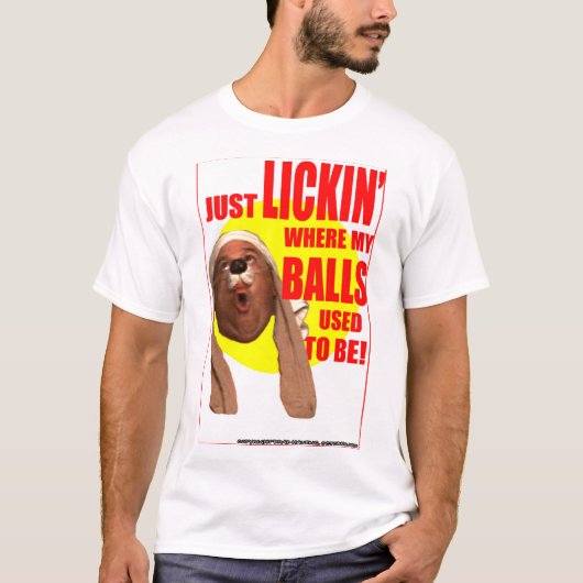 "Lickin'..!" Weiß T-Shirt (Vorderseite)