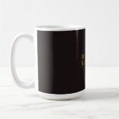 Licorice Black Gold Minimalist Plain Modern Name Kaffeetasse (Links)