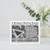 Licorice Stick Candy Martini Rezept Karte Postkart (Stehend Vorderseite)