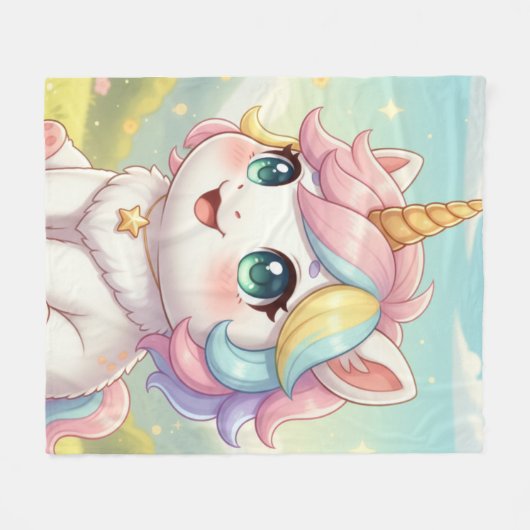 licorne 3 fleecedecke (Vorderseite (Horizontal))
