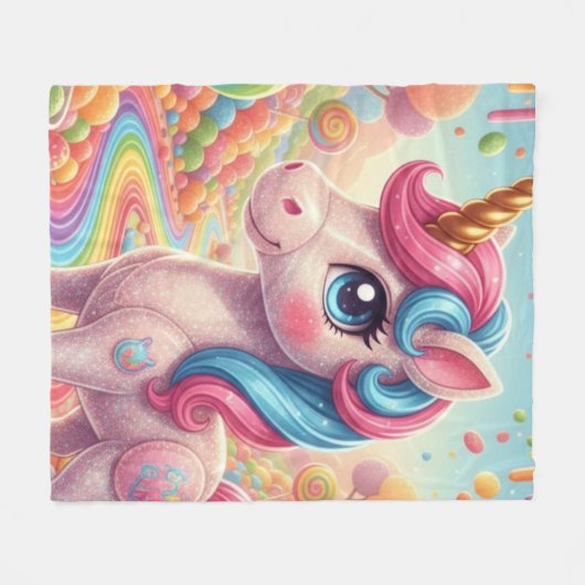 licorne 4 fleecedecke (Vorderseite (Horizontal))