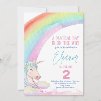 licorne Kid Birthday Einladung