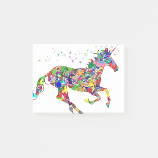 Licorne Rainbow Post-it Klebezettel (Vorderseite)