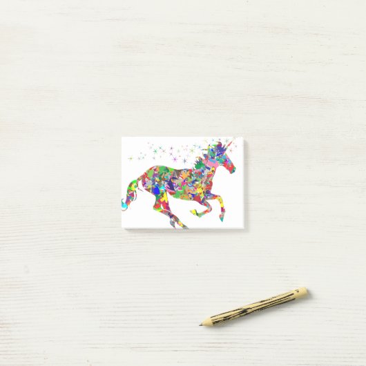 Licorne Rainbow Post-it Klebezettel (Auf Schreibtisch)
