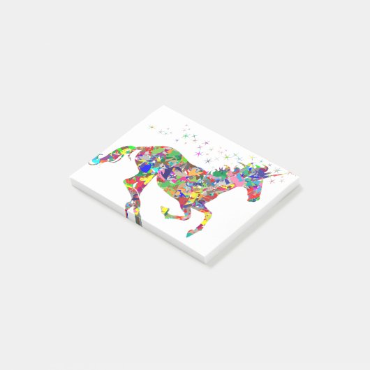 Licorne Rainbow Post-it Klebezettel (angewinkelt)
