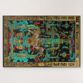 Lid des Großen Grabes von Pakal - Palenque Astrona Puzzle (Horizontal)