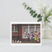 Lida Belarus Architektur Straße 3 Generationen Postkarte (Stehend Vorderseite)