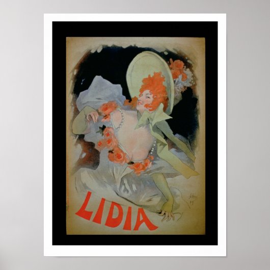 'Lidia', 1895 (colour litho) Poster (Vorne)