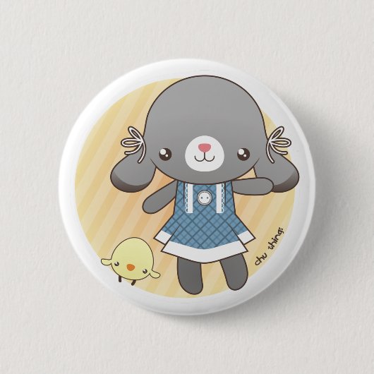 Lidia: Das Häschen Amigurumi Button (Vorderseite)