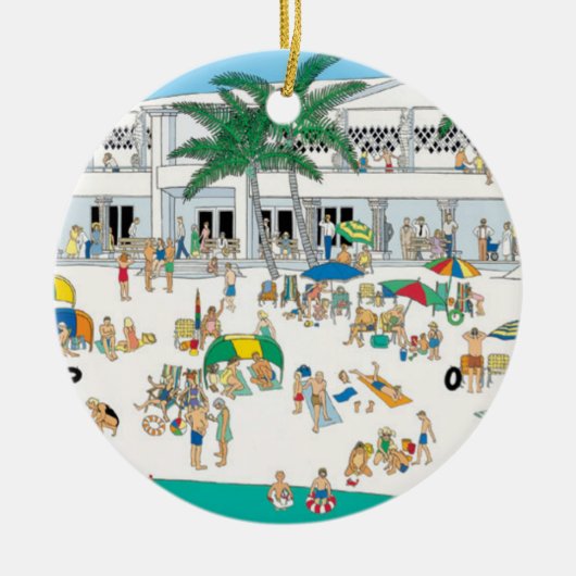 Lido Beach Sarasota Keramik Ornament (Vorne)