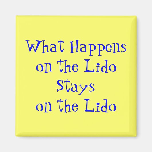 Lido Blue on Yellow Magnet (Vorne)