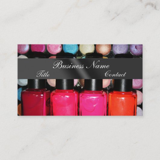 Lidschatten-Nagellack Palete bilden Künstler Visitenkarte (Vorderseite)