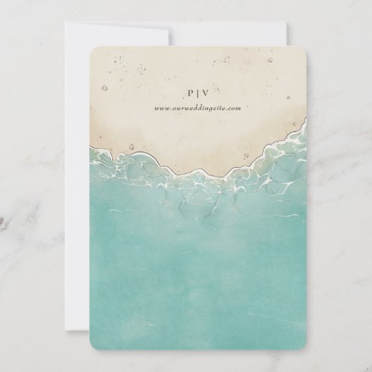 Lie hier ewig mit dir Hochzeitseinladung Einladung (Rückseite)