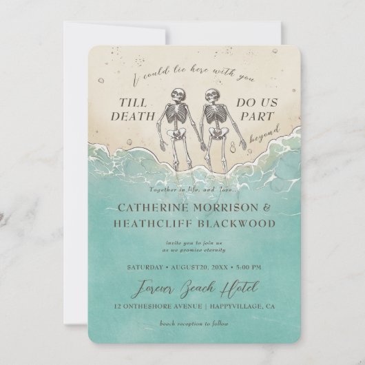 Lie hier ewig mit dir Hochzeitseinladung Einladung (Vorderseite)