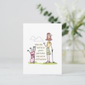 LIE IN GRÜNEN MASSNAHMEN POSTKARTE (Stehend Vorderseite)