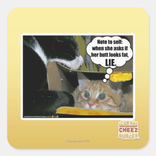 LIE QUADRATISCHER AUFKLEBER (Vorderseite)