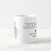 Liear Daddy | Modernes Foto Herztag der Vater Kaffeetasse (Mittel)