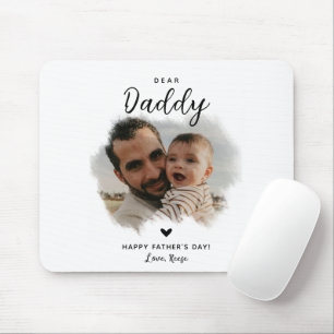 Liear Daddy   Modernes Foto Herztag der Vater Mousepad