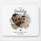 Liear Daddy | Modernes Foto Herztag der Vater Mousepad (Vorne)