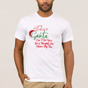 Lieb-zu-Santa- Böse-Liste-Shirt Weihnachts-T-Shi T-Shirt