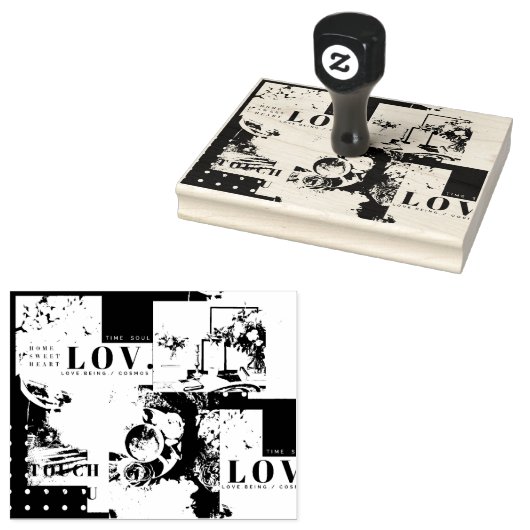 Liebe02:00 Gummistempel (Stempel)
