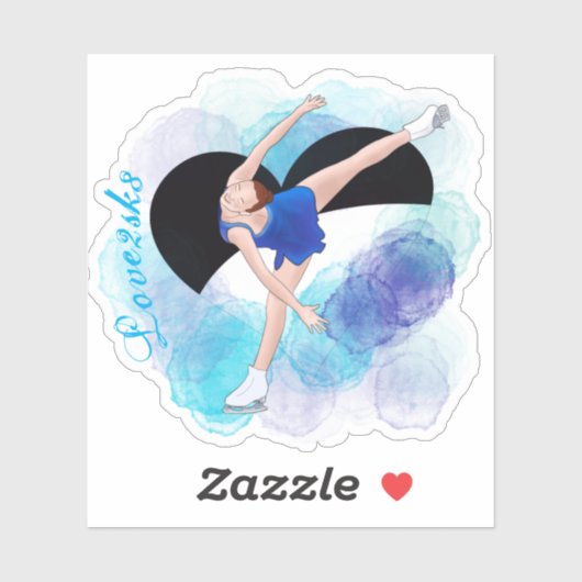 Liebe2sk8 Aufkleber (Blatt)