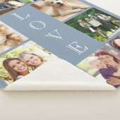 Liebe 10 Foto Collage Dusty Blue Sherpadecke (3/4)