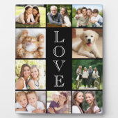 Liebe 10 FotoCollage Black Fotoplatte (Vorderseite)