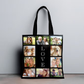 Liebe 10 FotoCollage Black Tasche