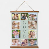 Liebe 10 Fotocollage Wandteppich Mit Holzrahmen (Vorderseite)