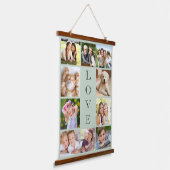 Liebe 10 Fotocollage Wandteppich Mit Holzrahmen (Gewinkelt)