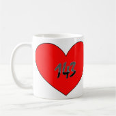 Liebe 143 Herz-I Sie Kaffeetasse (Links)