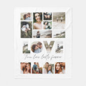 Liebe 16 Foto Moderne minimale personalisierte Ges Fleecedecke (Vorderseite)