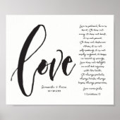 Liebe, 1 Cor. 13, Doppelname, moderne Schrift Poster (Vorne)