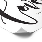 Liebe, 1 Cor. 13, Doppelname, moderne Schrift Poster (Ecke)